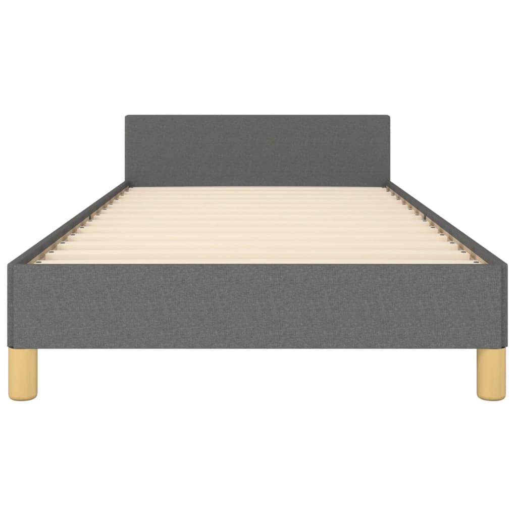 Bed Frame without Mattress Dark Grey 107x203 cm King Single Size Fabric