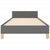 Bed Frame without Mattress Dark Grey 107x203 cm King Single Size Fabric