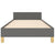 Bed Frame without Mattress Dark Grey 107x203 cm King Single Size Fabric