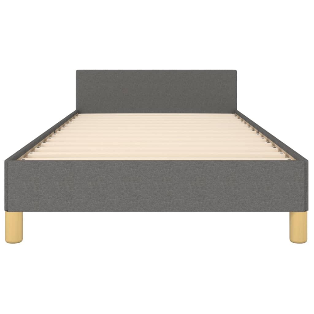 Bed Frame without Mattress Dark Grey 107x203 cm King Single Size Fabric