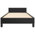 Bed Frame without Mattress Black 107x203 cm King Single Size Velvet