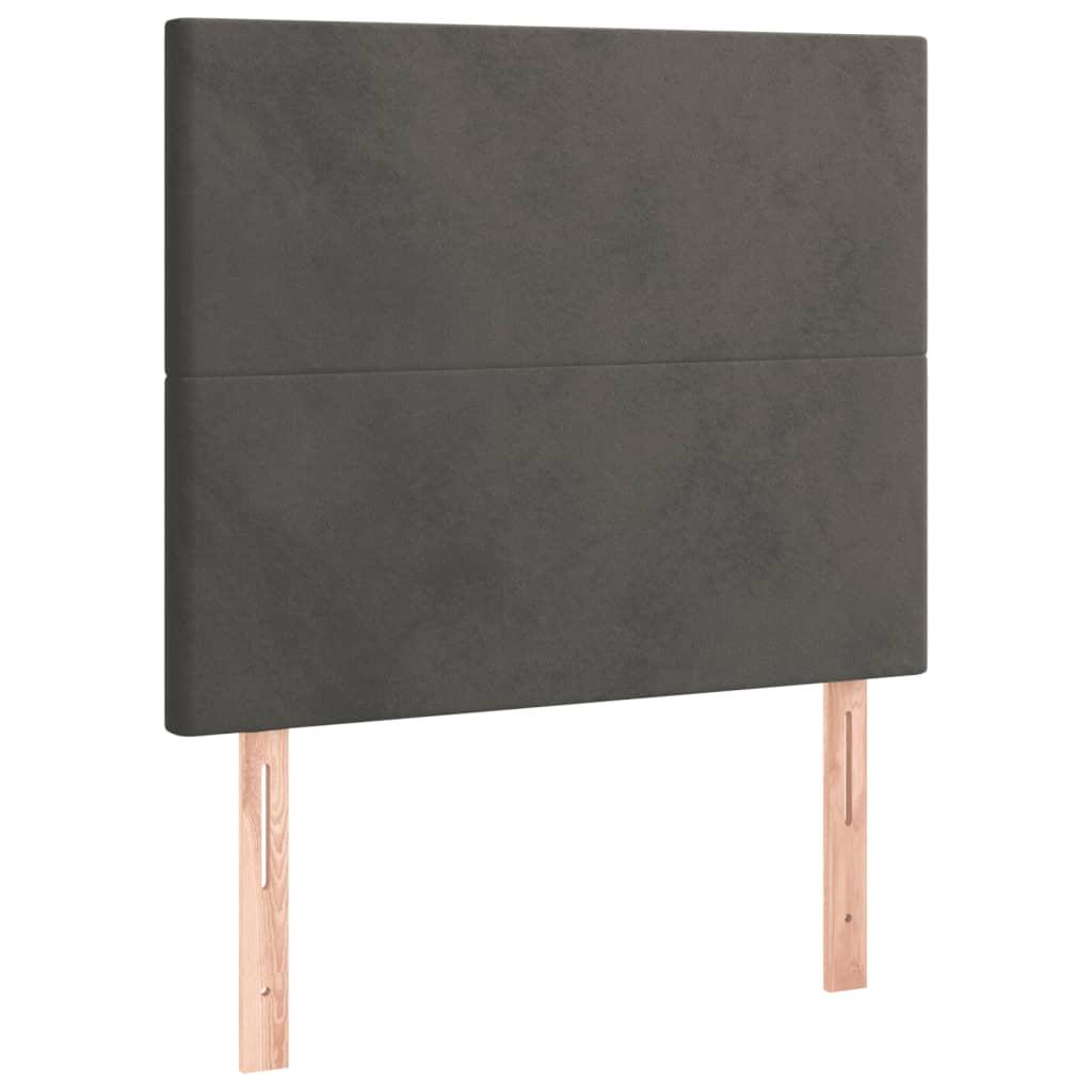 Bed Frame without Mattress Dark Grey 107x203 cm King Single Size Velvet