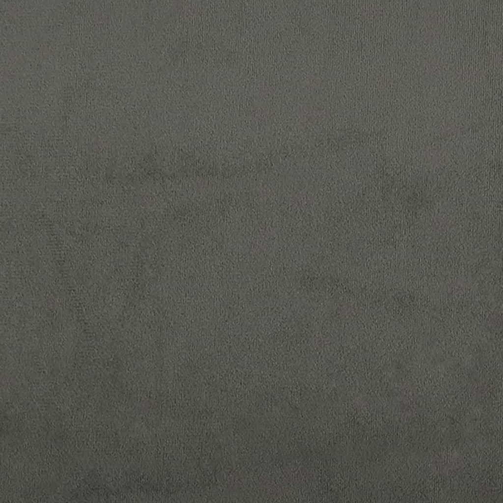 Bed Frame without Mattress Dark Grey 107x203 cm King Single Size Velvet