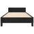 Bed Frame without Mattress Black 107x203 cm King Single Size Velvet