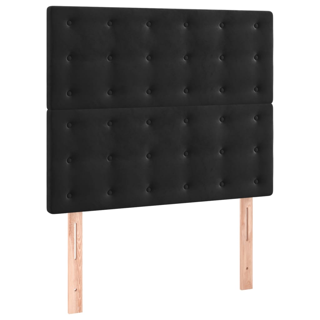 Bed Frame without Mattress Black 107x203 cm King Single Size Velvet