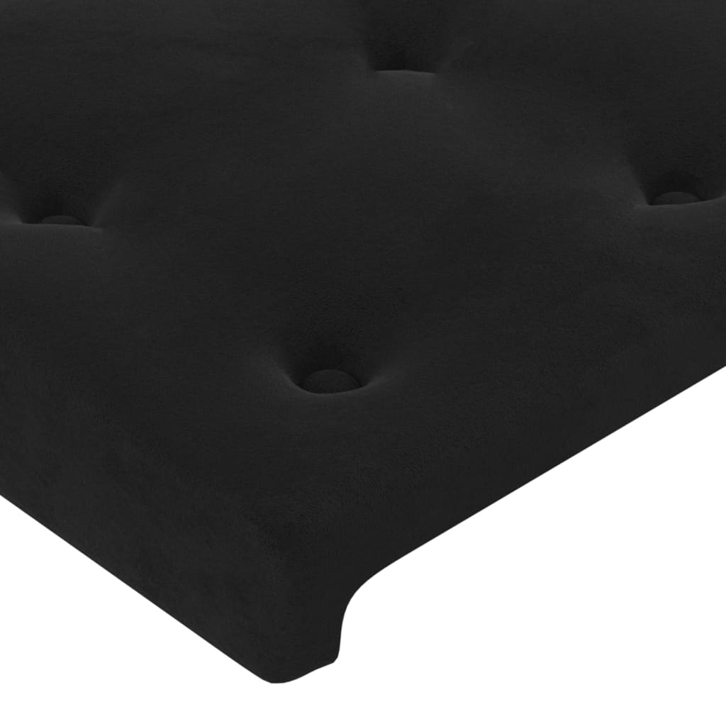Bed Frame without Mattress Black 107x203 cm King Single Size Velvet