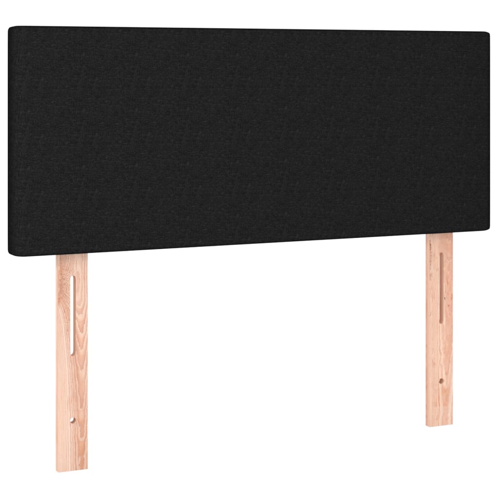 Box Spring Bed with Mattress Black 106x203 cm King Single Size Fabric