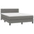 Box Spring Bed with Mattress Dark Grey 137x187 cm Double Size Fabric