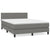 Box Spring Bed with Mattress Dark Grey 153x203 cm Queen Size Fabric