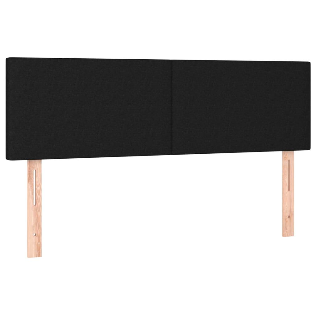 Box Spring Bed with Mattress Black 153x203 cm Queen Size Fabric