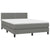 Box Spring Bed with Mattress Dark Grey 153x203 cm Queen Size Fabric