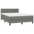 Box Spring Bed with Mattress Dark Grey 153x203 cm Queen Size Fabric