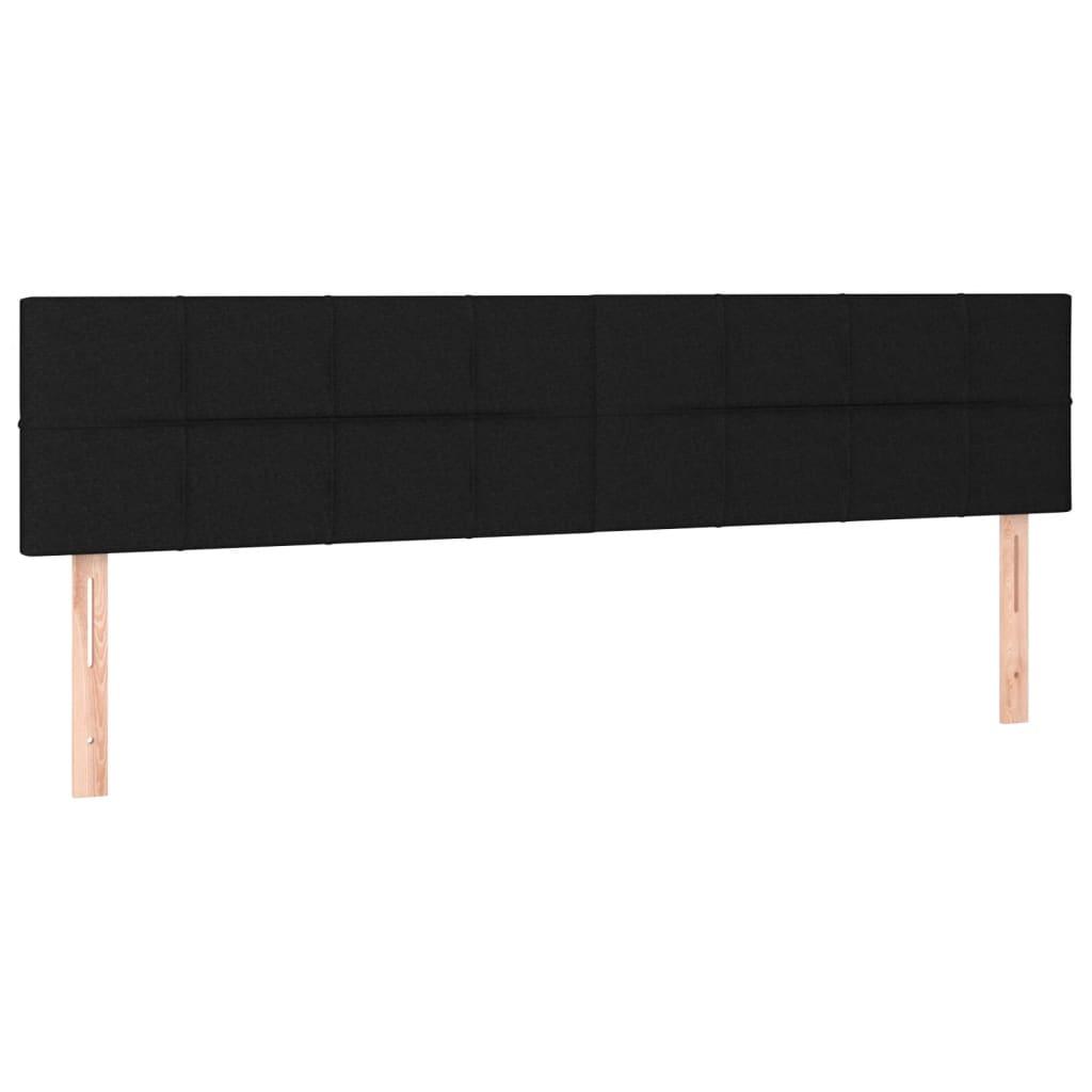 Box Spring Bed with Mattress Black 153x203 cm Queen Size Velvet