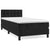 Box Spring Bed with Mattress Black 106x203 cm King Single Size Velvet