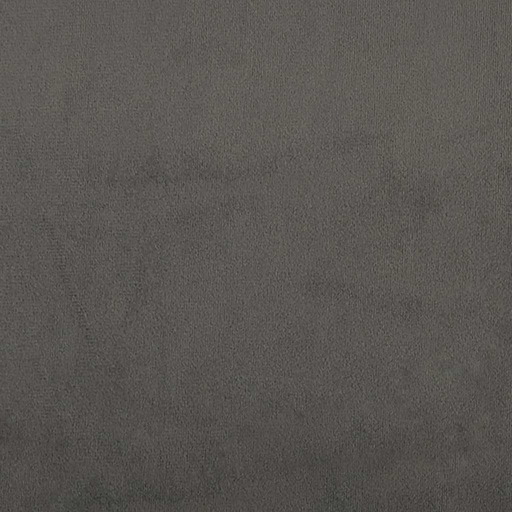 Box Spring Bed with Mattress&LED Dark Grey 153x203 cm Queen Size Velvet