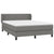 Box Spring Bed with Mattress Dark Grey 137x187 cm Double Size Fabric