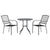 Stackable Garden Chair Set 3 Piece Anthracite Powder-coated Steel