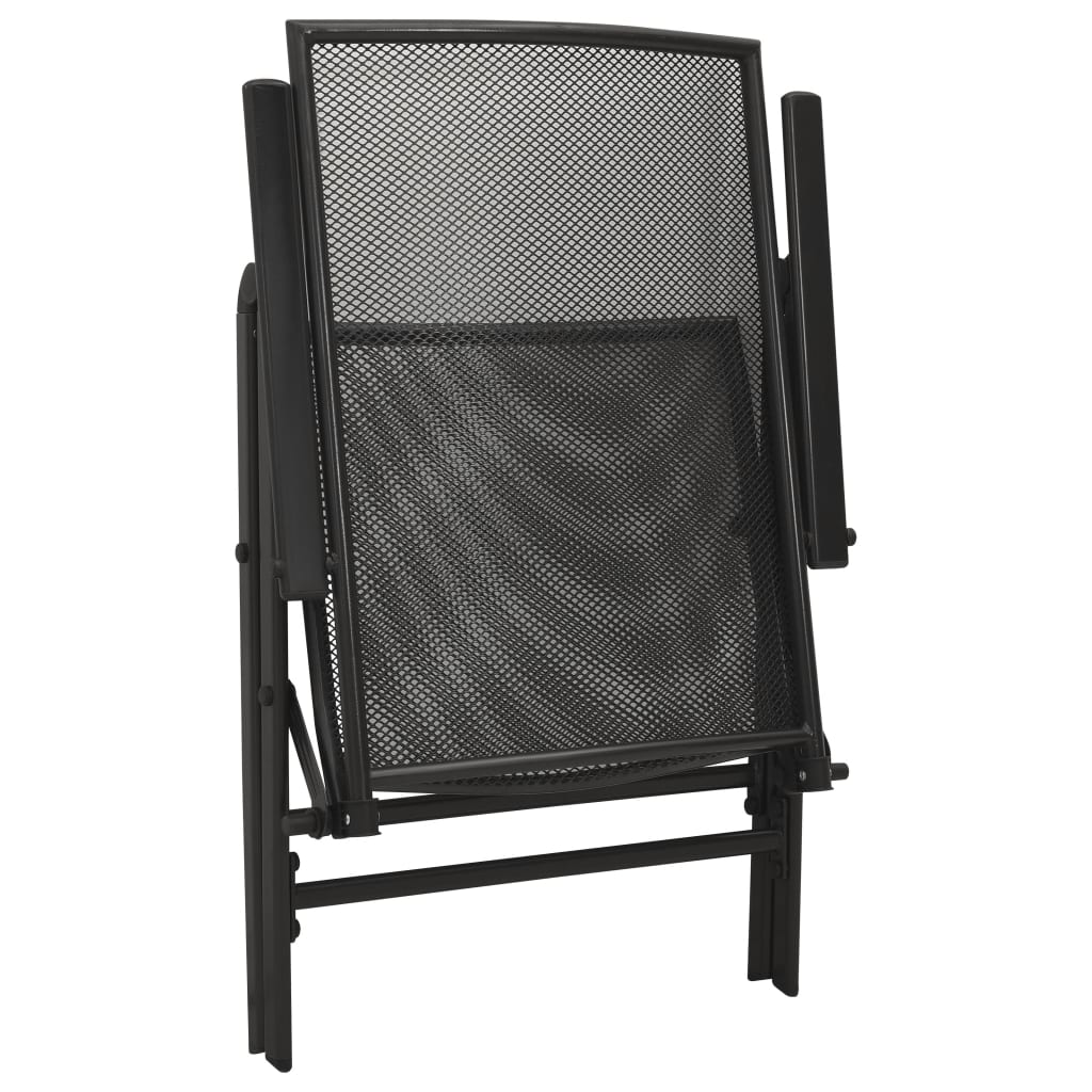 Reclining Garden Chair Set 5 Piece Anthracite Powder-coated Steel