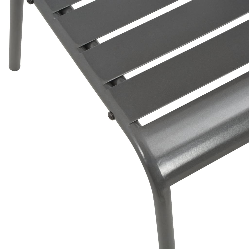 Stackable Garden Chair Set 5 Piece Anthracite Powder-coated Steel