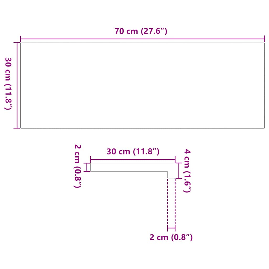 Stair Treads 2 pcs Untreated 70x30x2 cm Solid Wood Oak