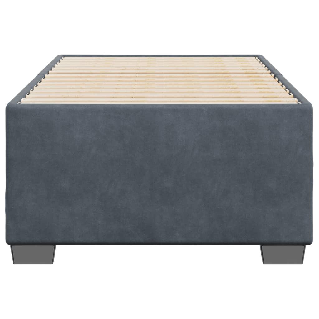 Bed Frame without Mattress Dark Grey 90x190 cm Velvet