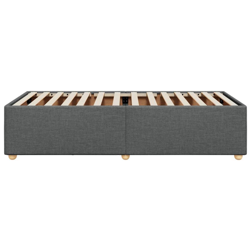 Bed Frame without Mattress Dark Grey 90x190 cm Fabric