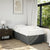 Bed Frame without Mattress Dark Grey 90x190 cm Fabric