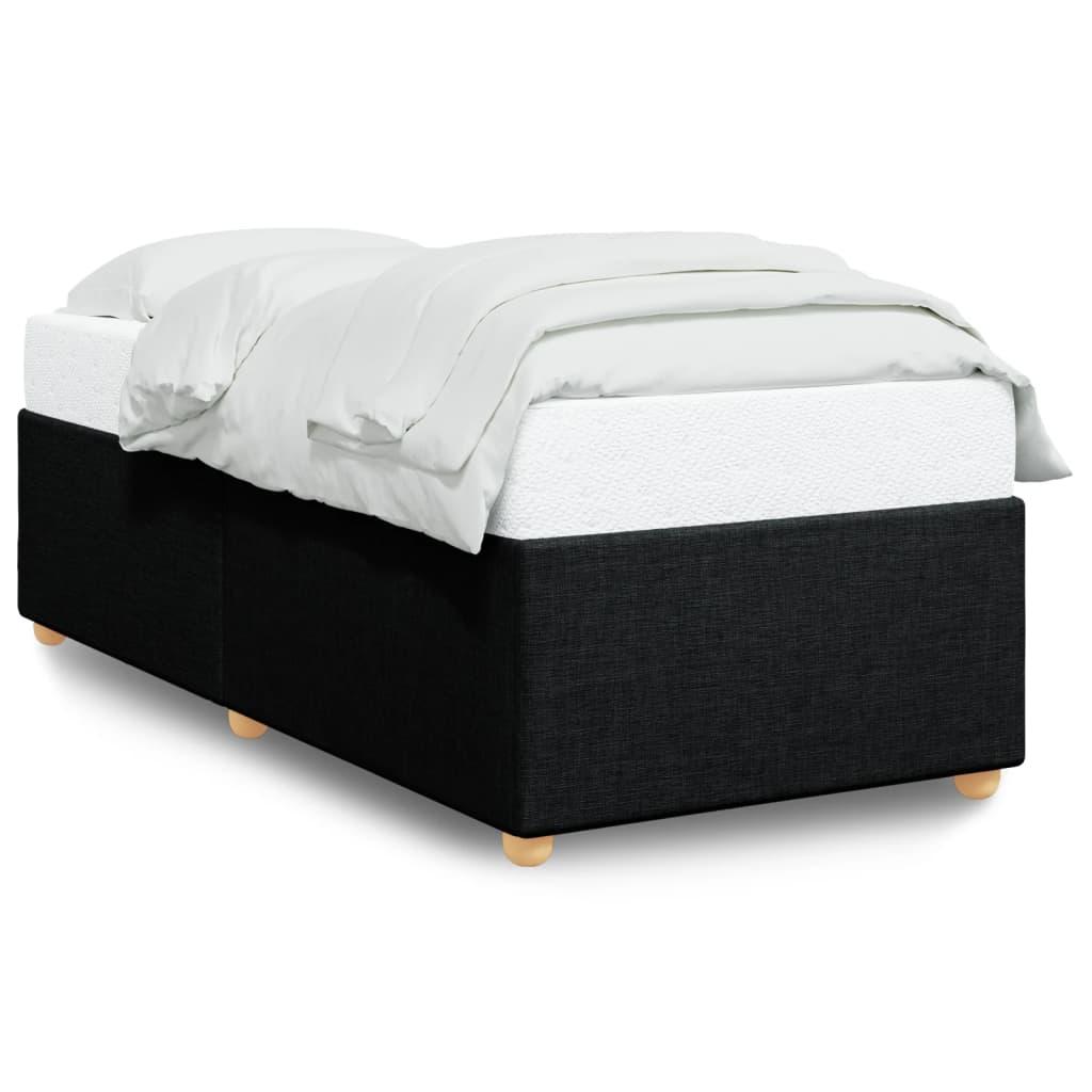 Bed Frame without Mattress Black 90x190 cm Fabric