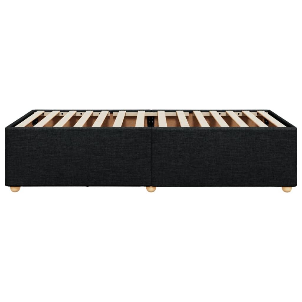 Bed Frame without Mattress Black 90x190 cm Fabric