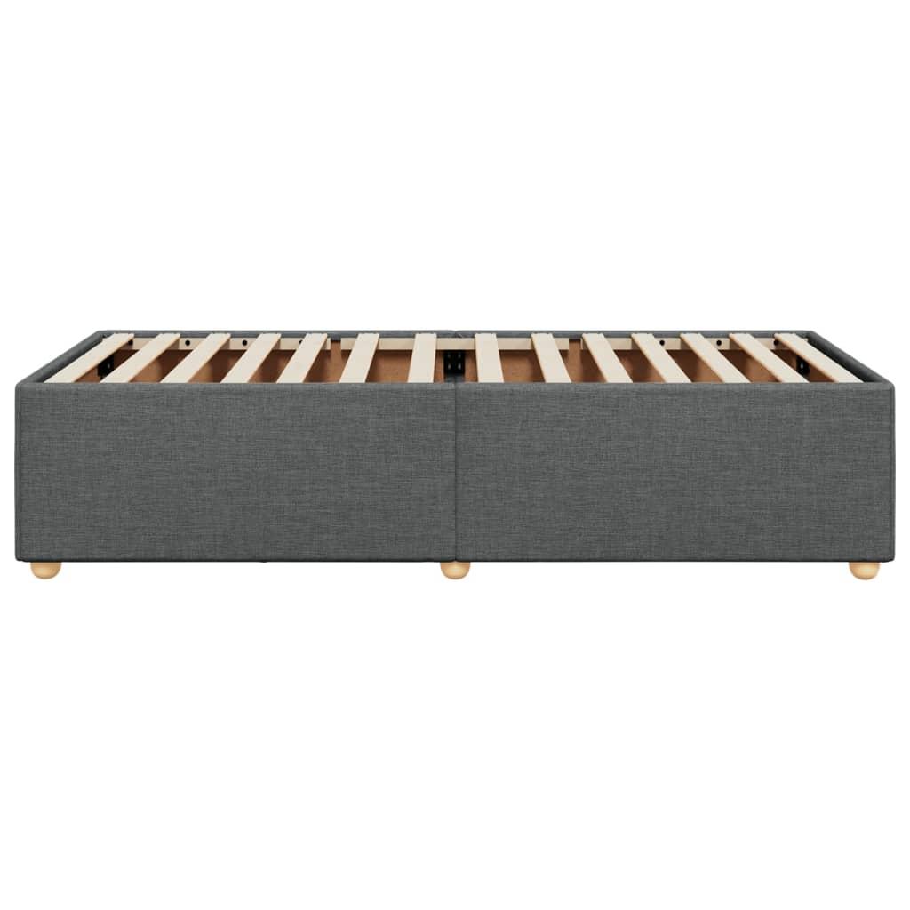 Bed Frame without Mattress Dark Grey King Single Fabric