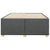 Bed Frame without Mattress Dark Grey Double Fabric