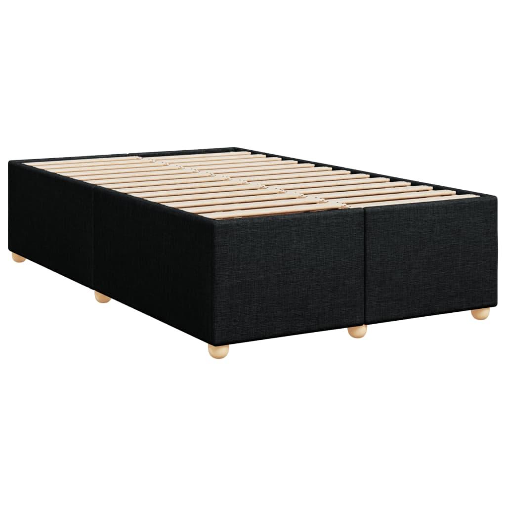 Bed Frame without Mattress Black Double Fabric