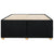 Bed Frame without Mattress Black Double Fabric