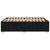 Bed Frame without Mattress Black Queen Fabric