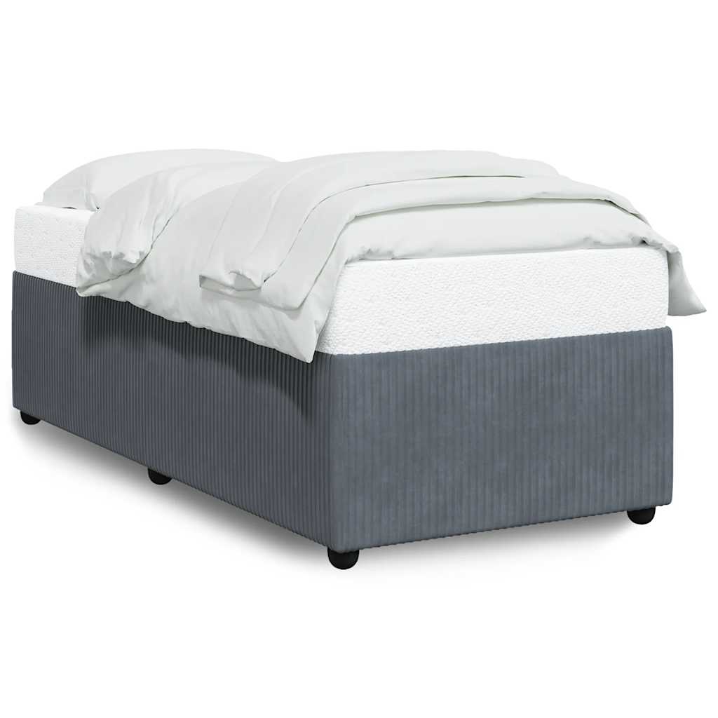 Bed Frame without Mattress Dark Grey King Single Velvet