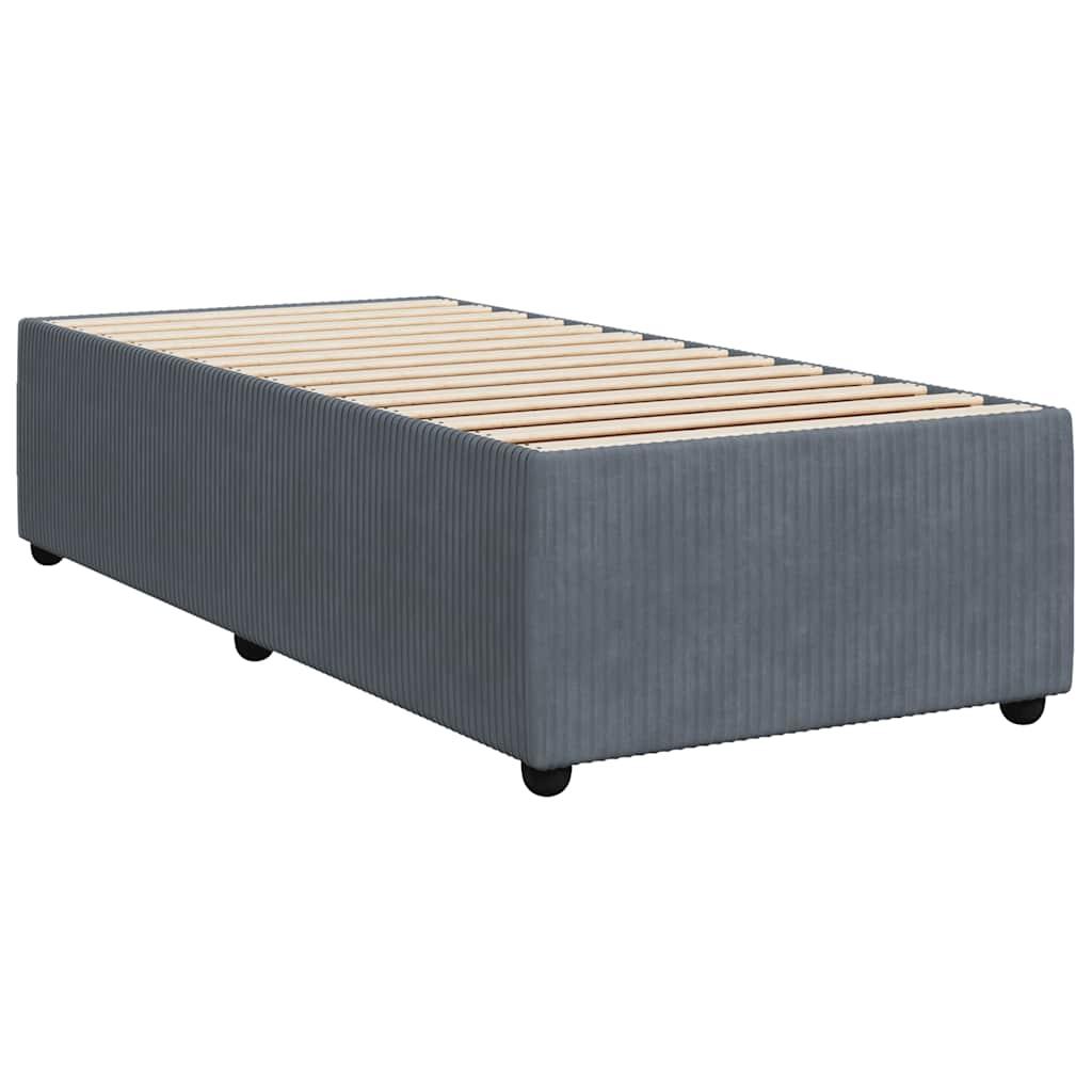 Bed Frame without Mattress Dark Grey King Single Velvet