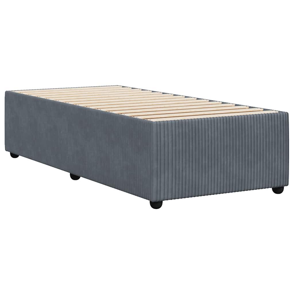 Bed Frame without Mattress Dark Grey King Single Velvet