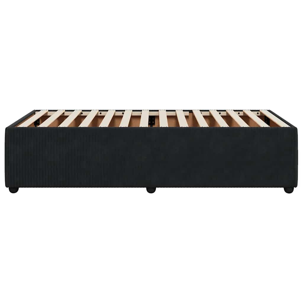 Bed Frame without Mattress Black King Single Velvet