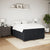 Box Spring Bed with Mattress Black Queen Velvet