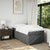 Box Spring Bed with Mattress Dark Grey King Single Fabric