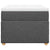 Box Spring Bed with Mattress Dark Grey King Single Fabric
