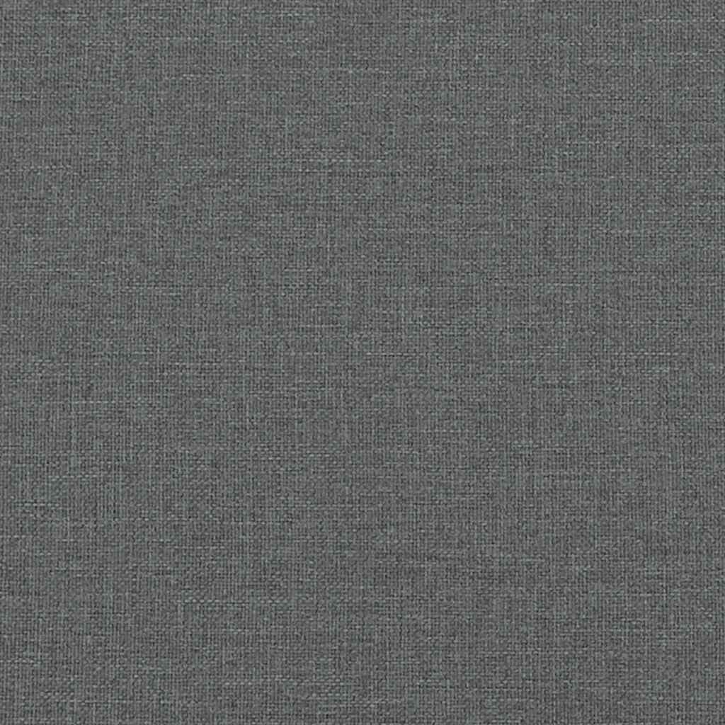 Box Spring Bed with Mattress Dark Grey King Single Fabric