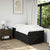 Box Spring Bed with Mattress Black King Single Fabric