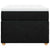 Box Spring Bed with Mattress Black King Single Fabric