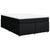 Box Spring Bed with Mattress Black Double Fabric