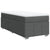 Box Spring Bed with Mattress Dark Grey King Single Fabric