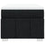 Box Spring Bed with Mattress Black King Single Fabric