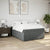 Box Spring Bed with Mattress Dark Grey Double Size Fabric
