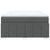 Box Spring Bed with Mattress Dark Grey Double Size Fabric
