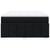 Box Spring Bed with Mattress Black Double Size Fabric